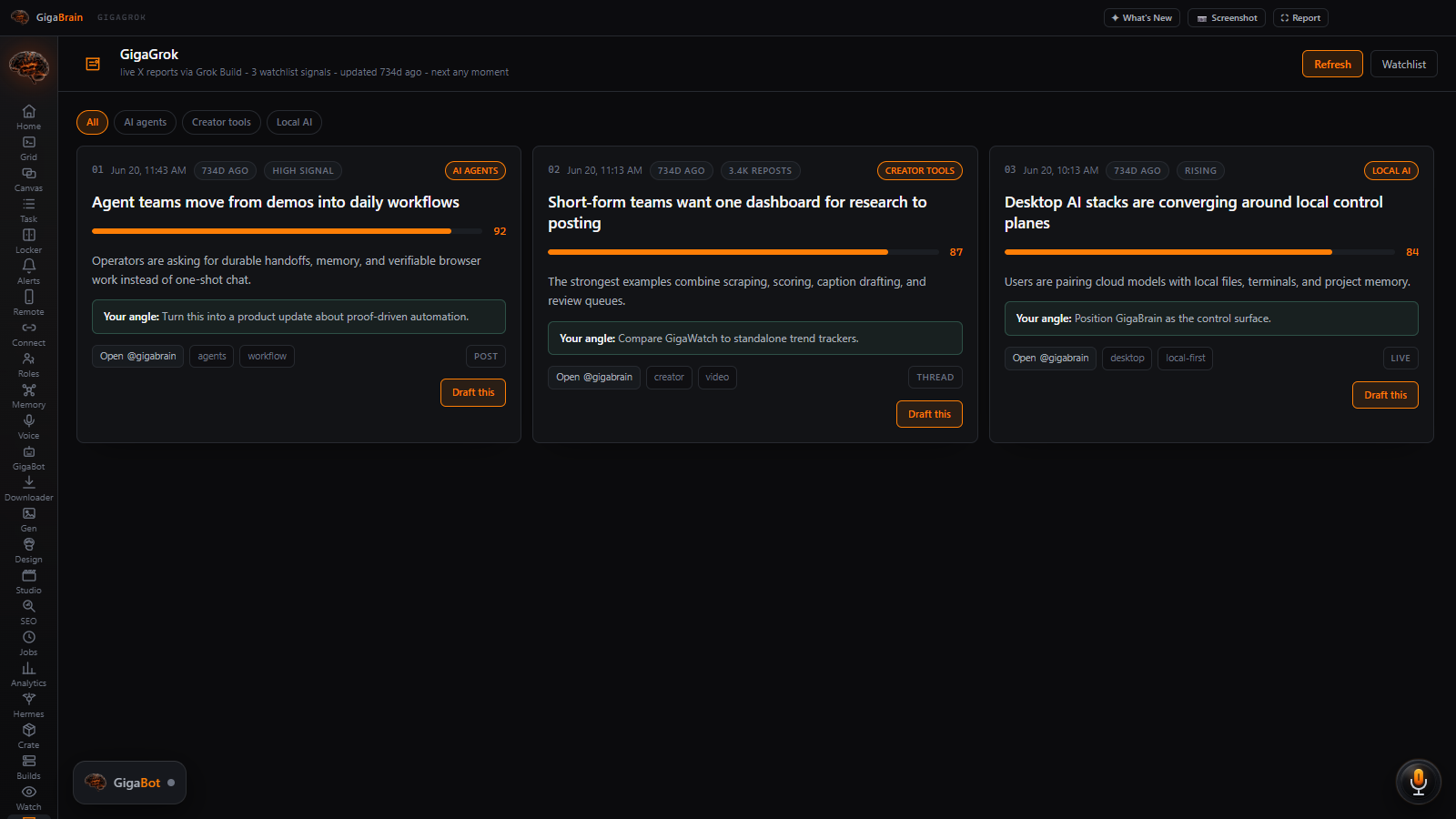 GigaGrok screenshot
